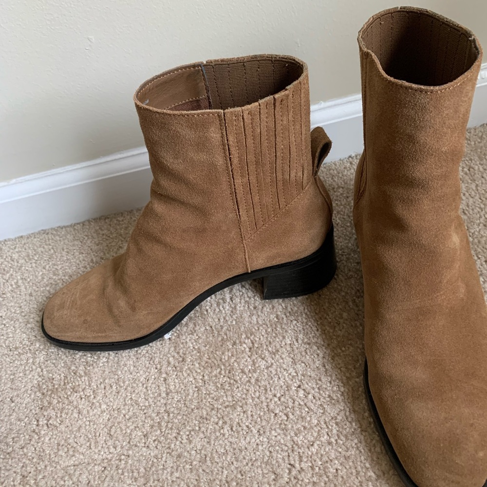 Dolce Vita Light Brown Suede Ankle Boots